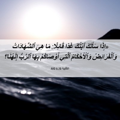 Picture 06 - اَلتَّثْنِيَة 6:20 AVD - «إِذَا سَأَلَكَ ٱبْنُكَ - Bible Verse Picture