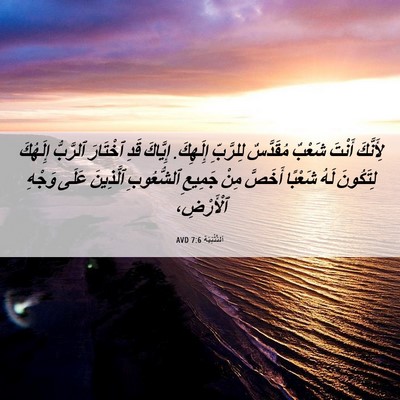 Picture 06 - اَلتَّثْنِيَة 7:6 AVD - لِأَنَّكَ أَنْتَ شَعْبٌ - Bible Verse Picture