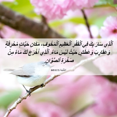 Picture 06 - اَلتَّثْنِيَة 8:15 AVD - ٱلَّذِي سَارَ بِكَ فِي - Bible Verse Picture