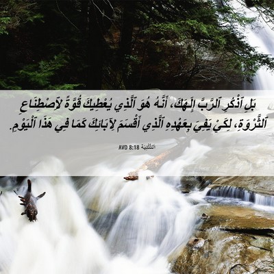 Picture 06 - اَلتَّثْنِيَة 8:18 AVD - بَلِ ٱذْكُرِ ٱلرَّبَّ - Bible Verse Picture