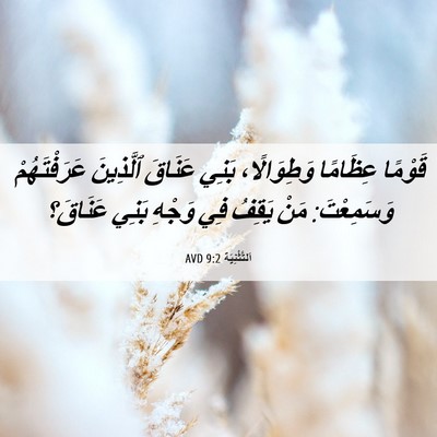 Picture 06 - اَلتَّثْنِيَة 9:2 AVD - قَوْمًا عِظَامًا - Bible Verse Picture