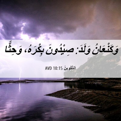 Picture 06 - اَلتَّكْوِينُ 10:15 AVD - وَكَنْعَانُ وَلَدَ: - Bible Verse Picture