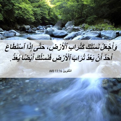 Picture 06 - اَلتَّكْوِينُ 13:16 AVD - وَأَجْعَلُ نَسْلَكَ - Bible Verse Picture