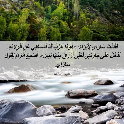 Picture 06 - اَلتَّكْوِينُ 16:2 AVD - فَقَالَتْ سَارَايُ - Bible Verse Picture