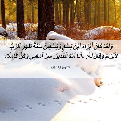 Picture 06 - اَلتَّكْوِينُ 17:1 AVD - وَلَمَّا كَانَ أَبْرَامُ - Bible Verse Picture