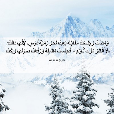 Picture 06 - اَلتَّكْوِينُ 21:16 AVD - وَمَضَتْ وَجَلَسَتْ - Bible Verse Picture