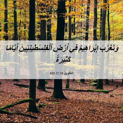 Picture 06 - اَلتَّكْوِينُ 21:34 AVD - وَتَغَرَّبَ إِبْرَاهِيمُ - Bible Verse Picture