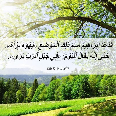 Picture 06 - اَلتَّكْوِينُ 22:14 AVD - فَدَعَا إِبْرَاهِيمُ - Bible Verse Picture