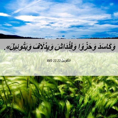 Picture 06 - اَلتَّكْوِينُ 22:22 AVD - وَكَاسَدَ وَحَزْوًا - Bible Verse Picture