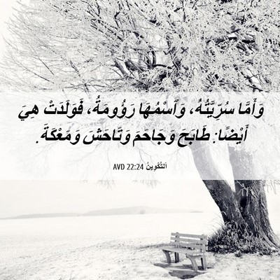 Picture 06 - اَلتَّكْوِينُ 22:24 AVD - وَأَمَّا سُرِّيَّتُهُ، - Bible Verse Picture