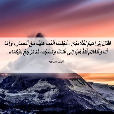 Picture 06 - اَلتَّكْوِينُ 22:5 AVD - فَقَالَ إِبْرَاهِيمُ - Bible Verse Picture