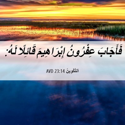 Picture 06 - اَلتَّكْوِينُ 23:14 AVD - فَأَجَابَ عِفْرُونُ - Bible Verse Picture