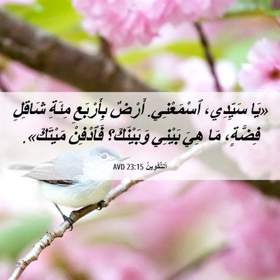 Picture 06 - اَلتَّكْوِينُ 23:15 AVD - «يَا سَيِّدِي، ٱسْمَعْنِي. - Bible Verse Picture