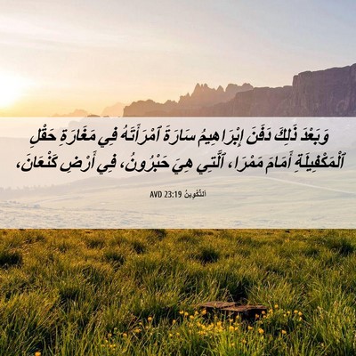 Picture 06 - اَلتَّكْوِينُ 23:19 AVD - وَبَعْدَ ذَلِكَ دَفَنَ - Bible Verse Picture