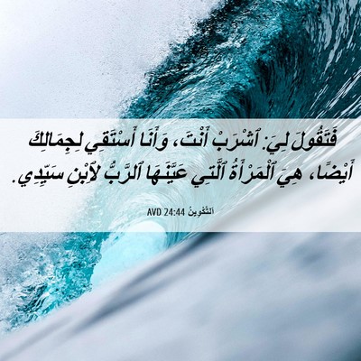 Picture 06 - اَلتَّكْوِينُ 24:44 AVD - فَتَقُولَ لِيَ: ٱشْرَبْ - Bible Verse Picture