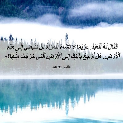 Picture 06 - اَلتَّكْوِينُ 24:5 AVD - فَقَالَ لَهُ ٱلْعَبْدُ: - Bible Verse Picture