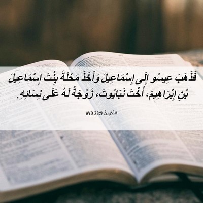 Picture 06 - اَلتَّكْوِينُ 28:9 AVD - فَذَهَبَ عِيسُو إِلَى - Bible Verse Picture