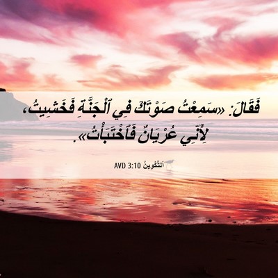 Picture 06 - اَلتَّكْوِينُ 3:10 AVD - فَقَالَ: «سَمِعْتُ - Bible Verse Picture