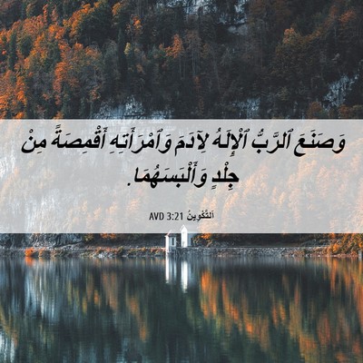 Picture 06 - اَلتَّكْوِينُ 3:21 AVD - وَصَنَعَ ٱلرَّبُّ - Bible Verse Picture