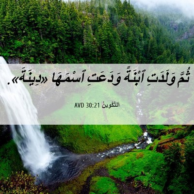 Picture 06 - اَلتَّكْوِينُ 30:21 AVD - ثُمَّ وَلَدَتِ ٱبْنَةً - Bible Verse Picture