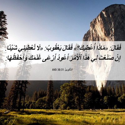 Picture 06 - اَلتَّكْوِينُ 30:31 AVD - فَقَالَ: «مَاذَا - Bible Verse Picture