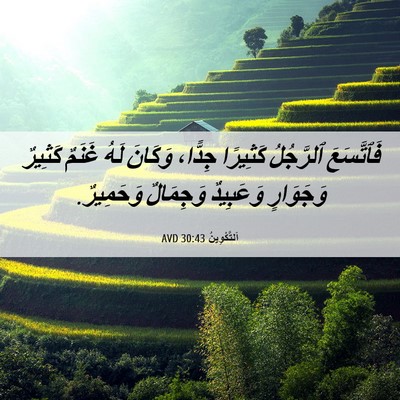 Picture 06 - اَلتَّكْوِينُ 30:43 AVD - فَٱتَّسَعَ ٱلرَّجُلُ - Bible Verse Picture