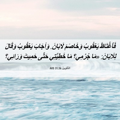 Picture 06 - اَلتَّكْوِينُ 31:36 AVD - فَٱغْتَاظَ يَعْقُوبُ - Bible Verse Picture