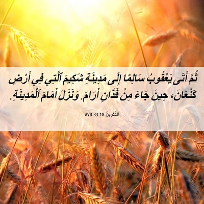 Picture 06 - اَلتَّكْوِينُ 33:18 AVD - ثُمَّ أَتَى يَعْقُوبُ - Bible Verse Picture