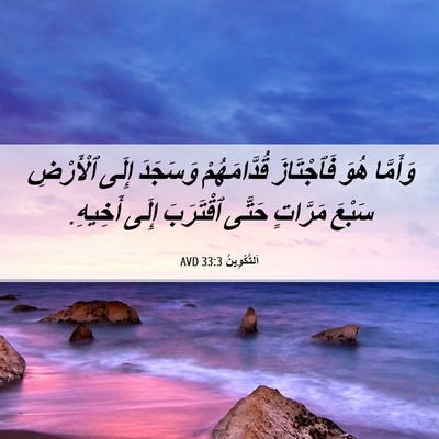 Picture 06 - اَلتَّكْوِينُ 33:3 AVD - وَأَمَّا هُوَ فَٱجْتَازَ - Bible Verse Picture