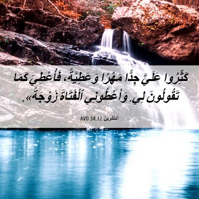 Picture 06 - اَلتَّكْوِينُ 34:12 AVD - كَثِّرُوا عَلَيَّ جِدًّا - Bible Verse Picture