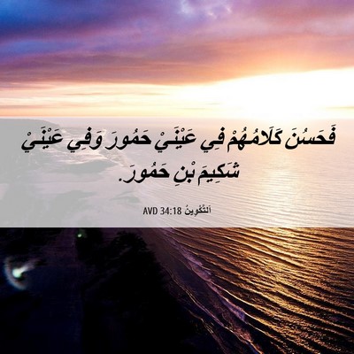 Picture 06 - اَلتَّكْوِينُ 34:18 AVD - فَحَسُنَ كَلَامُهُمْ فِي - Bible Verse Picture