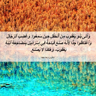 Picture 06 - اَلتَّكْوِينُ 34:7 AVD - وَأَتَى بَنُو يَعْقُوبَ - Bible Verse Picture