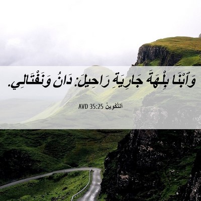 Picture 06 - اَلتَّكْوِينُ 35:25 AVD - وَٱبْنَا بِلْهَةَ - Bible Verse Picture