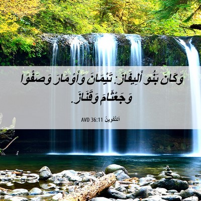Picture 06 - اَلتَّكْوِينُ 36:11 AVD - وَكَانَ بَنُو أَلِيفَازَ: - Bible Verse Picture