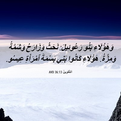 Picture 06 - اَلتَّكْوِينُ 36:13 AVD - وَهَؤُلَاءِ بَنُو - Bible Verse Picture