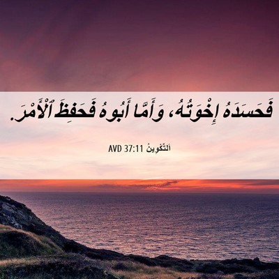 Picture 06 - اَلتَّكْوِينُ 37:11 AVD - فَحَسَدَهُ إِخْوَتُهُ، - Bible Verse Picture