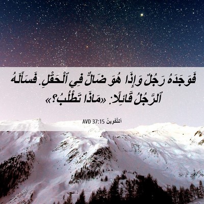 Picture 06 - اَلتَّكْوِينُ 37:15 AVD - فَوَجَدَهُ رَجُلٌ وَإِذَا - Bible Verse Picture
