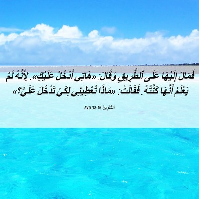 Picture 06 - اَلتَّكْوِينُ 38:16 AVD - فَمَالَ إِلَيْهَا عَلَى - Bible Verse Picture