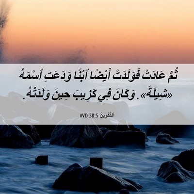 Picture 06 - اَلتَّكْوِينُ 38:5 AVD - ثُمَّ عَادَتْ فَوَلَدَتْ - Bible Verse Picture