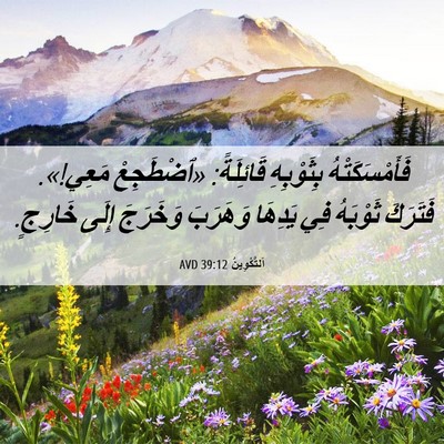 Picture 06 - اَلتَّكْوِينُ 39:12 AVD - فَأَمْسَكَتْهُ بِثَوْبِهِ - Bible Verse Picture