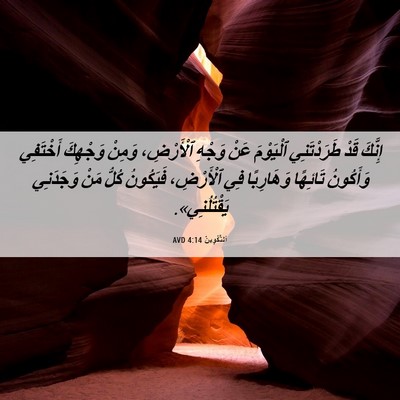 Picture 06 - اَلتَّكْوِينُ 4:14 AVD - إِنَّكَ قَدْ طَرَدْتَنِي - Bible Verse Picture