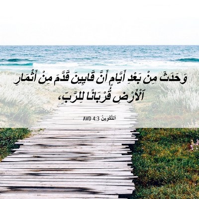 Picture 06 - اَلتَّكْوِينُ 4:3 AVD - وَحَدَثَ مِنْ بَعْدِ - Bible Verse Picture