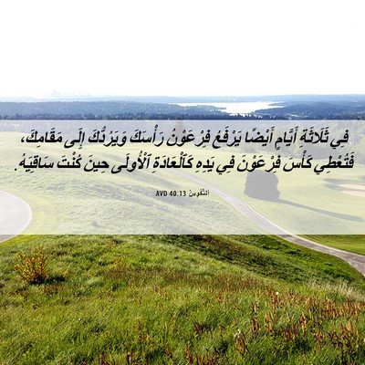 Picture 06 - اَلتَّكْوِينُ 40:13 AVD - فِي ثَلَاثَةِ أَيَّامٍ - Bible Verse Picture