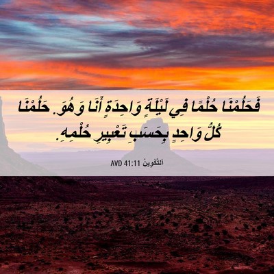 Picture 06 - اَلتَّكْوِينُ 41:11 AVD - فَحَلُمْنَا حُلْمًا فِي - Bible Verse Picture