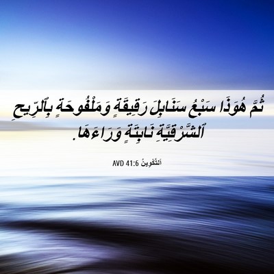 Picture 06 - اَلتَّكْوِينُ 41:6 AVD - ثُمَّ هُوَذَا سَبْعُ - Bible Verse Picture