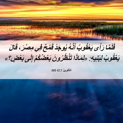 Picture 06 - اَلتَّكْوِينُ 42:1 AVD - فَلَمَّا رَأَى يَعْقُوبُ - Bible Verse Picture