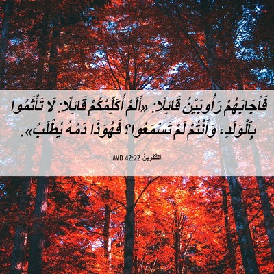 Picture 06 - اَلتَّكْوِينُ 42:22 AVD - فَأَجَابَهُمْ رَأُوبَيْنُ - Bible Verse Picture