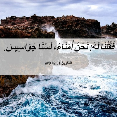 Picture 06 - اَلتَّكْوِينُ 42:31 AVD - فَقُلْنَا لَهُ: نَحْنُ - Bible Verse Picture