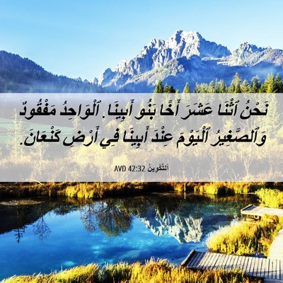 Picture 06 - اَلتَّكْوِينُ 42:32 AVD - نَحْنُ ٱثْنَا عَشَرَ أَخًا - Bible Verse Picture