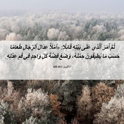 Picture 06 - اَلتَّكْوِينُ 44:1 AVD - ثُمَّ أَمَرَ ٱلَّذِي عَلَى - Bible Verse Picture